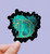 D Green Color Splash Vinyl Sticker