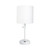 20" White Metal USB Table Lamp LED With White Drum Shade