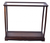 13" Dark Brown And Clear Glass Standard Display Stand