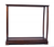 13" Dark Brown And Clear Glass Standard Display Stand