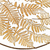 FERN 13" Glass Charger Plate Gold