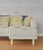 26" X 26" Yellow And Blue Broadcloth Floral Throw Pillow