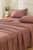 Three Piece Pink Cotton Twin XL Sheet Set