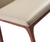 Set of Two Taupe And Brown Upholstered Faux Leather Dining Side Chairs