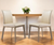 Set of Two Taupe And Brown Upholstered Faux Leather Dining Side Chairs