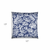 17" X 17" Deep Blue And White Zippered Polyester Coastal Throw Pillow Cover