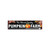 36" Black White And Orange Solid Wood Porch Sign