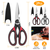 2Pcs Kitchen Scissors Stainless Steel Non Slip Sharp 