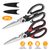 2Pcs Kitchen Scissors Stainless Steel Non Slip Sharp 