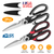 2Pcs Kitchen Scissors Stainless Steel Non Slip Sharp 
