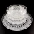 LILLE Glass Dinnerware Set Clear/White