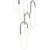 Silver Five Light Metal LED Dimmable Smart Enabled Chandelier