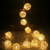 White Rattan Globe Battery Operated Fairy String Light