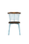 Set of Two Brown And Teal Blue Wood Windsor Back Dining Side Chairs