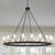 Black And Gold Candle Style Multi Light Metal Dimmable Chandelier