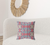 20"x20" Muted Red Yellow Zippered Suede Geometric Throw Pillow