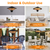 1500W Outdoor Hanging Patio Heater Ultra-Quiet Electric Heating Lamp 