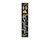 48" Black White And Orange Solid Wood Porch Sign