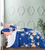 Elizabeth Blue Floral 100% Cotton Reversible 3 pcs Duvet Cover Set Queen/Full