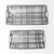 Set of Two Gray Metal Indoor Outdoor Serving Tray With Handles
