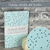 Light Blue Doodle Stars - A5 ish size Saddle Bound Notebook