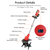 21V Electric Cordless Tiller Cultivator Powered Garden Tiller