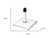 White Market Umbrella Steel In Ground Adjustable Umbrella Base