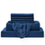 Navy Blue Bambusa 7-Piece Sheet Set