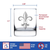 Fleur de Lis Whiskey Rocks Glass - Floral French Gifts