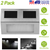 2 Pack Solar Light 2 LEDs Wall Lamp