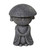 14" Gray Hatted Monk Indoor Outdoor Statue
