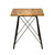 Natural Rustic Geo End Side Table