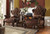 33" X 36" X 47" Brown &amp;amp; Cherry Wood Chair &amp;amp; 1 Pillow