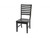 Classic Ladder Back Black Hardwood Dining Or Side Chair