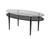 Modern Oval Black and Glass Cofee Table