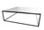 43” Black and White Acrylic Contempo Square Coffee Table