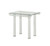 22" White And Clear Glass And Metal Square End Table