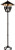 65" Black Torchiere Floor Lamp With Black Cone Shade
