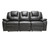 40" Contemporary Grey Leather Sofa