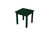 20" Dark Forest Green Solid Wood Square End Table