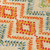 8' Beige Orange And Red Round Geometric Washable Indoor Outdoor Area Rug