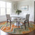 8' Beige Orange And Red Round Geometric Washable Indoor Outdoor Area Rug