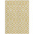 9' X 12' Gold And Ivory Geometric Washable Indoor Outdoor Area Rug