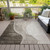 10' X 14' Taupe And Brown Abstract Washable Indoor Outdoor Area Rug