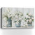36" x 24" Watercolor Soft Pastel Bouquet Trio Canvas Wall Art