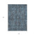 10' X 14' Navy and Black Oriental Washable Non Skid Indoor Outdoor Area Rug