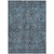 10' X 14' Navy and Black Oriental Washable Non Skid Indoor Outdoor Area Rug