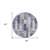 8' Purple Lavender And Gray Round Geometric Washable Indoor Outdoor Area Rug