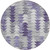 8' Purple Lavender And Gray Round Geometric Washable Indoor Outdoor Area Rug