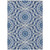 8' X 10' Navy Blue Ivory And Gray Floral Medallion Washable Indoor Outdoor Area Rug